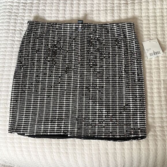 Forever 21‎ Skirt Tube Top Womens Size Large Mirror Sequin - Picture 1 of 10